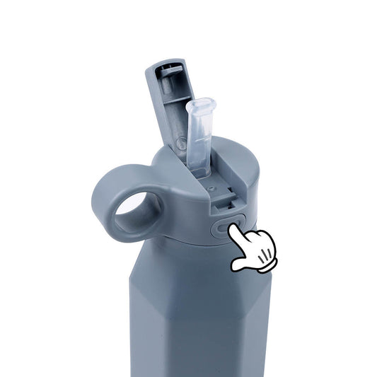 Moonlight Grey Squeeze-Ease Kids Water Bottle - 350ml (12oz)