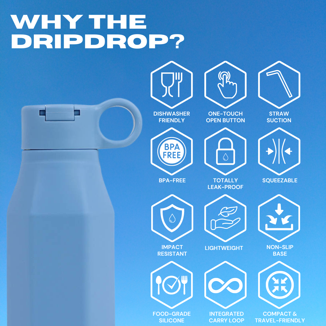 Storybook Blue Squeeze-Ease Kids Water Bottle - 350ml (12oz)