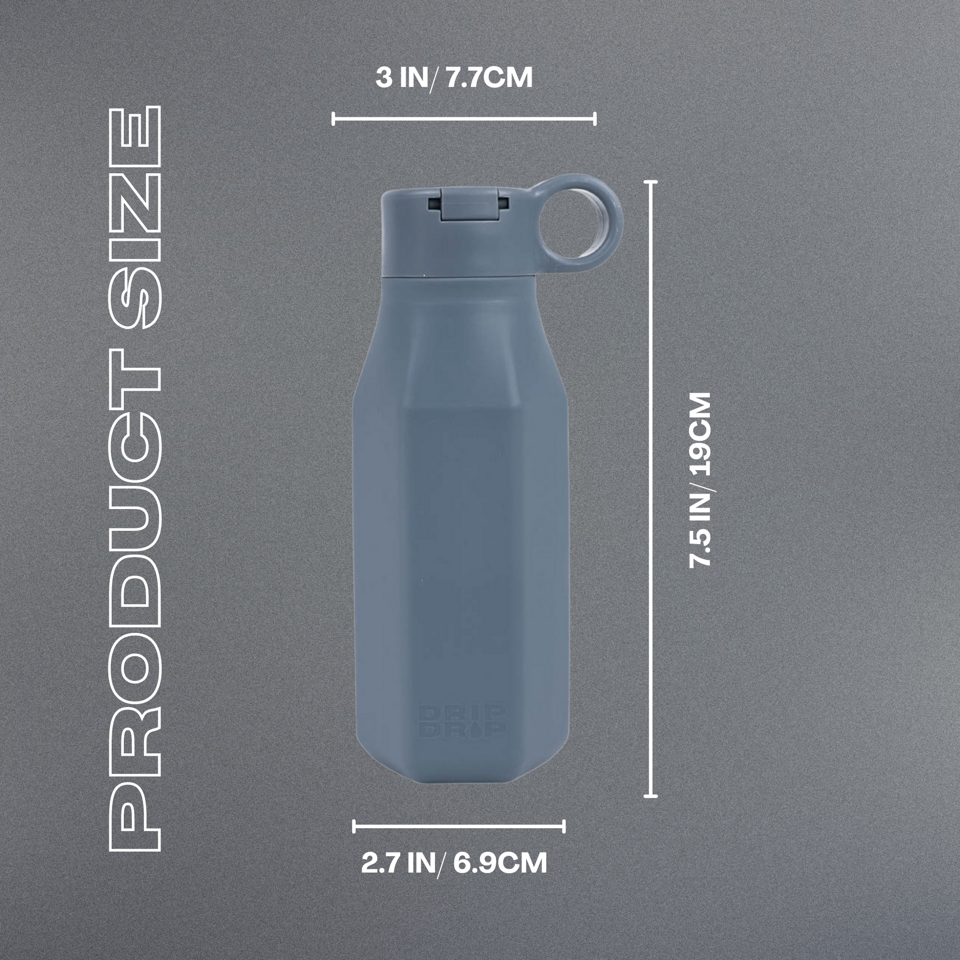 Grey Kids Water Bottle 350ml